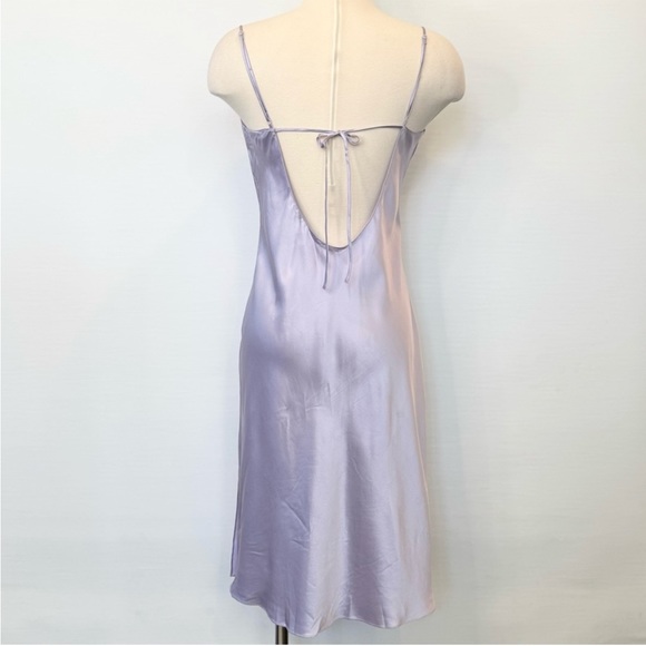 Vintage Y2K 100% Silk Dress Silk Slip Dress Backless Dress Cowl Valentines - Picture 11 of 11